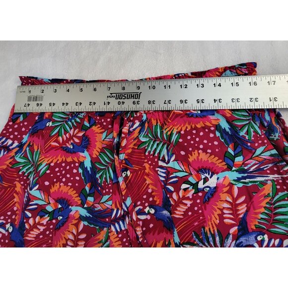 Island Collection Stella Parker Tropical Parrot Summer Pants Medium Pink New $54 - Picture 5 of 10